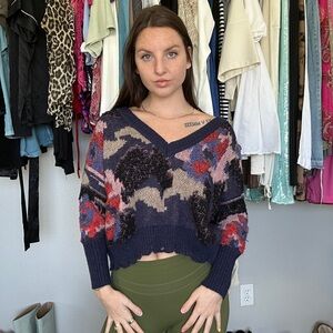 Anthropologie Cropped Knit Sweater